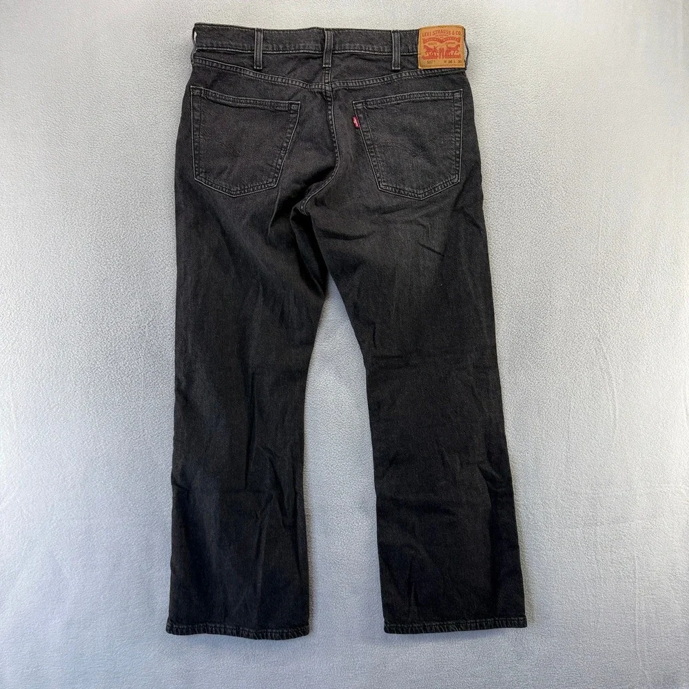 Levis Jeans Mens 36x30 Black 517 Bootcut Workwear Denim Cotton Western Cowboy